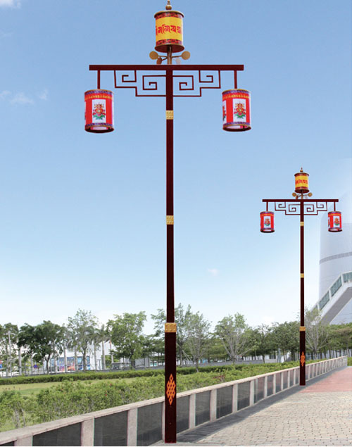 西藏風(fēng)格雙頭仿古典庭院燈QDTYD-BG22404