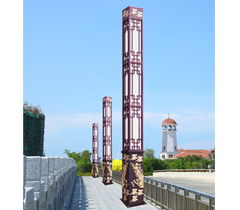 古典浮雕祥云廣場(chǎng)景觀(guān)燈柱