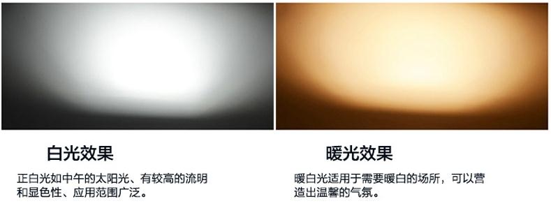 LED路燈白光5000K色溫與暖白光3000K色溫效果對(duì)比