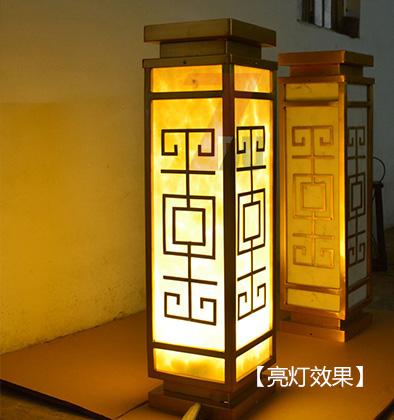七度照明鍍銅拉絲不銹鋼草坪燈亮燈測(cè)試效果