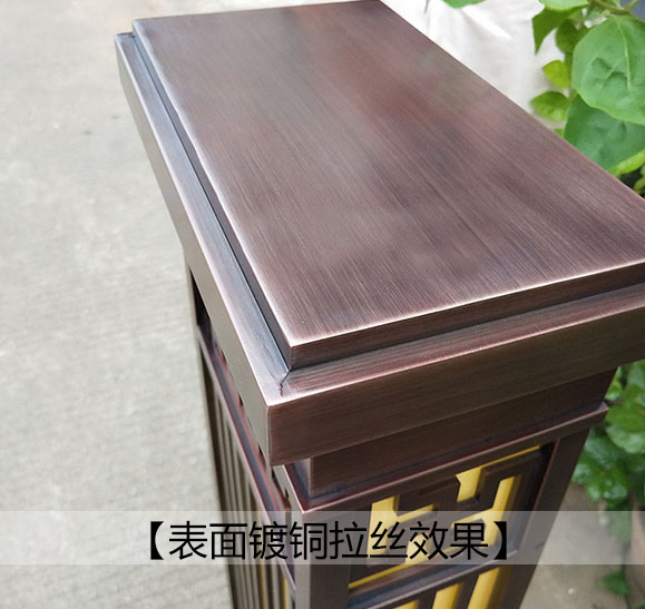 新中式仿古鍍銅拉絲墻壁燈表面工藝細(xì)節(jié)實(shí)拍圖片