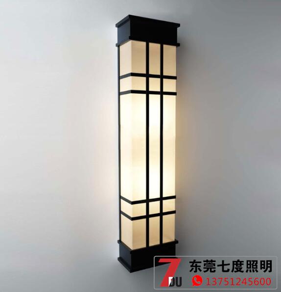 仿云石新中式現(xiàn)代簡(jiǎn)約墻壁燈亮燈效果圖片