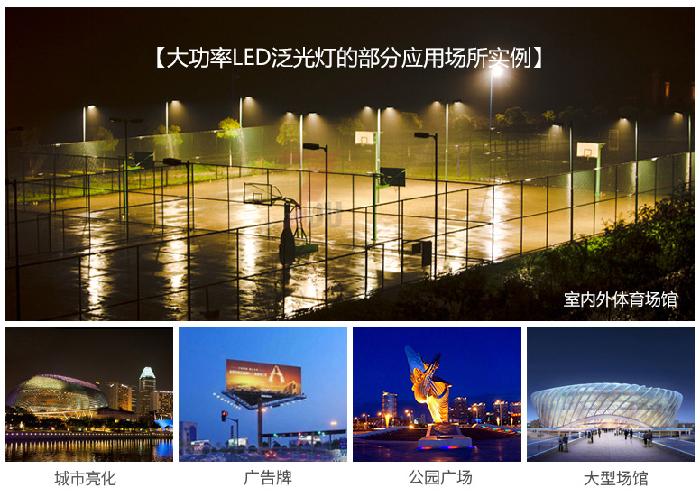 戶外大功率LED泛光燈的應(yīng)用場景實(shí)例