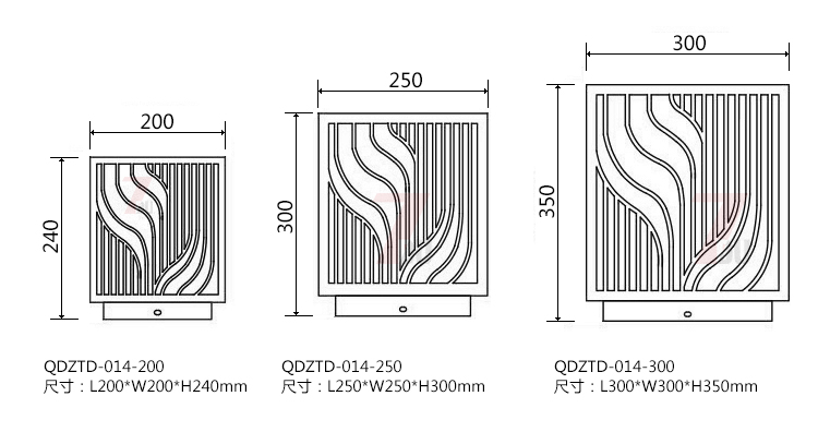(QDZTD-014)~zΰ^200mm250mm300mmߴʾD