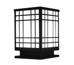 新中式簡(jiǎn)約方形柱頭燈/矮柱燈