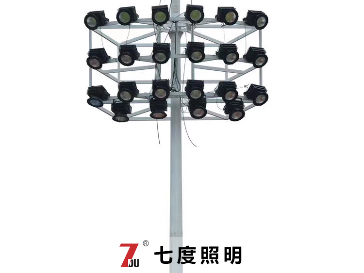 足球場升降式高桿燈單側效果