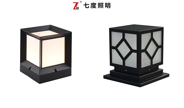 方形led現(xiàn)代簡約柱頭燈 別墅大門柱頭燈 圍墻柱頭燈
