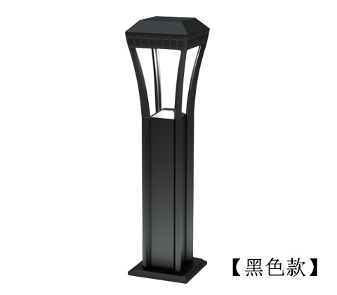(QDCPD-018)方柱形LED現(xiàn)代新中式草坪燈黑色燈體效果