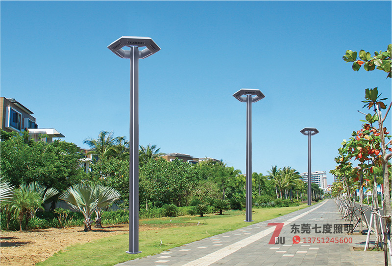 (QDTYD-017)園林景觀現(xiàn)代六面發(fā)光鋁型材LED庭院燈公園安裝效果展示